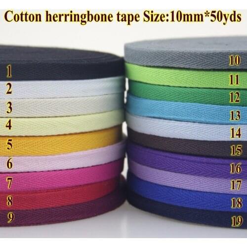 Free Shipping--100% Cotton Tape Herringbone/ Twill Cotton Tape Size 10mm*45meters, Sewing Material Garment Accessories