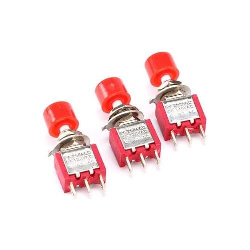 Momentary Red Push Button Switch,mini toggle switch PS-102 PS-202 DS-612/622 PS-102 MTS-102M