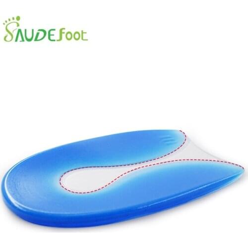 Saudefoot Fashion Adjust Insoles Breathable Resilient Heelpiece Support Insoles Cushion Heel Pain Relief Pad Insoles