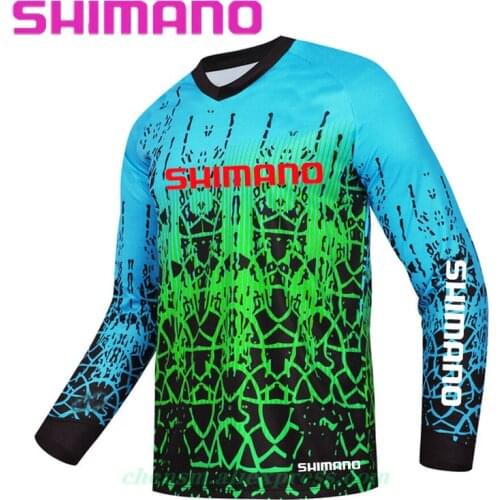 Shimano Men Fishing Shirts Autumn Summer Quick Drying Long Sleeve Breathable Fishing Clothing Outdoor Sports Cycling Hiking Wear