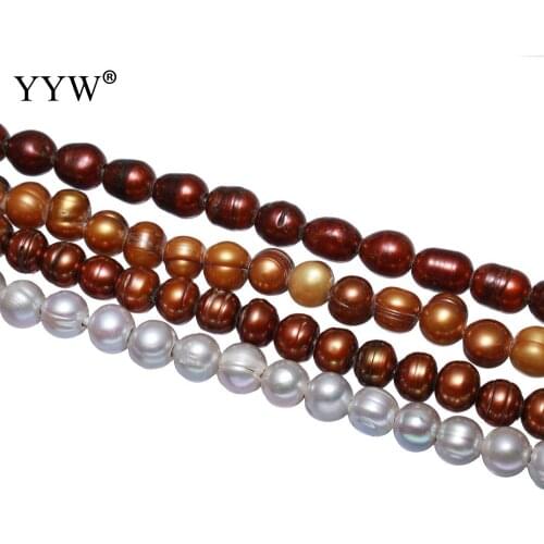 Wholesale Pearls Cultured Potato Freshwater Pearl Beads With Troll For Jewelry Making DIY Necklace Bracelet Jewelry Accessories