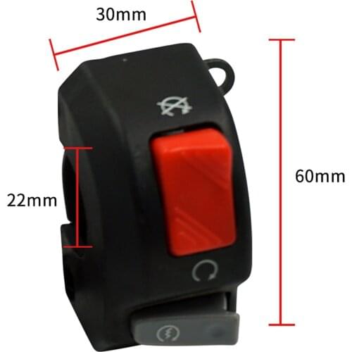 22mm Motorcycle Engine Stop Start Mounting Switch on-Off for Scooter Snowmobiles DC 12V