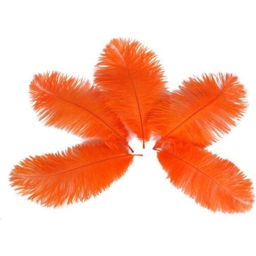 Asia Ra orange color dyed high quality ostrich feathers 20-25cm 8-10inch diy wedding party decoration feathers sewing materials