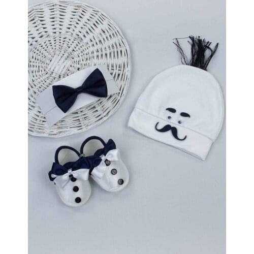 Navy Blue Baby Boy Newborn Gift Suit Set Male Boys Babies Hat Bow Tie Shoes Gentleman Fashion Style 2021 Mom gift Package
