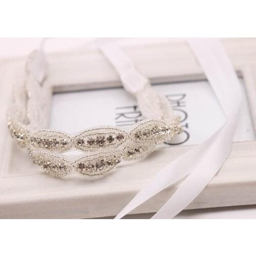 Girl Rhinestone Headband bride Hair Accessories wedding Princess women Crystal Headband Christening Headband 2pcs/lot