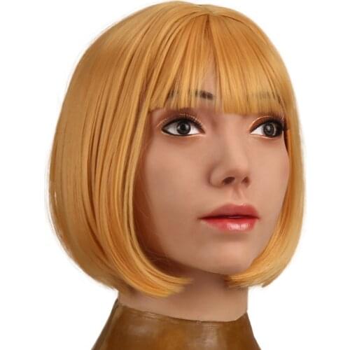 Realistic Silicone Head Face Stage Cosplay Props for Crossdresser Transvestite Halloween Cosplay Male To Female Masquerade