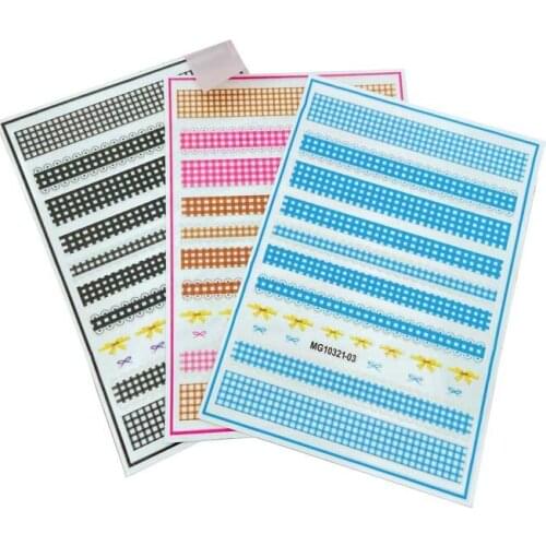 DIY Japanese Style Nail Sticker Light Thin Traceless Back Glue Adhesive Dry Nail Decals Colorful Lace Nail Art Hand Decor