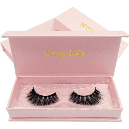 SHIDISHANGPIN Thick False Eyelashes 1 Pair Mink Eyelashes plastic cotton stalk Lashes Makeup1 Box False Lash Reusable