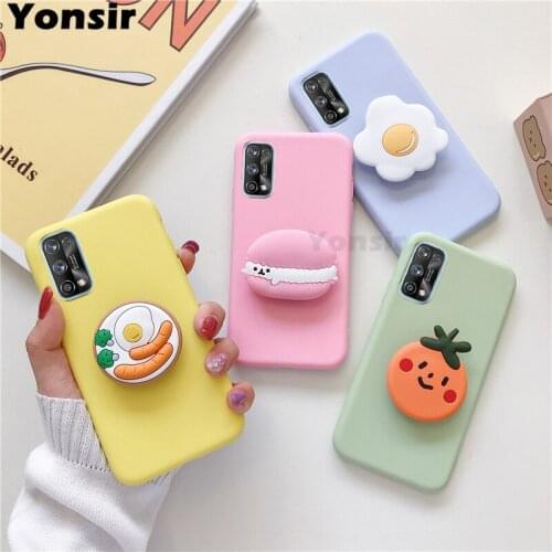 For OPPO Realme 7 Pro Case Cartoon Phone Holder Cover For Oppo Realme 7 7PRO 7i Cases Ring Stand Cute