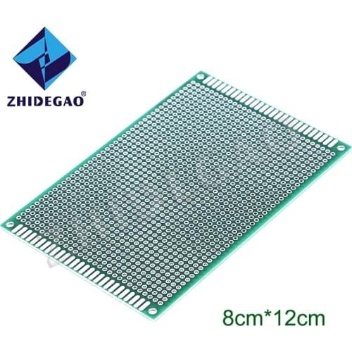 ZHIDEGAO 8x12cm Double Side Prototype PCB diy Universal Printed Circuit Board