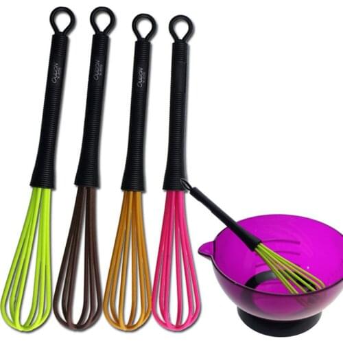 1PC Pro Salon Hairdressing Dye Cream Whisk Plastic Hair Mixer Barber Stirrer Hair Care Styling Tools Random Color