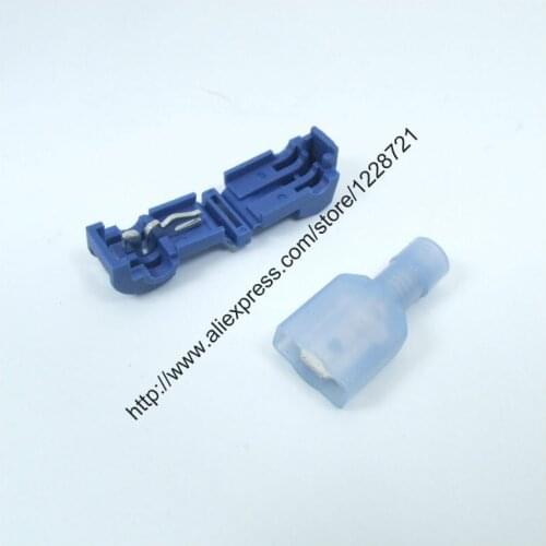 100pcs=50 Sets 87816 Scotch Lock Quick Splice 18-14 AWG Wire Connectors Terminals Crimp Electrical Car Audio For 0.5-1.0 Wire