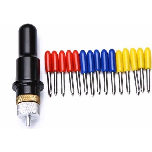 15pcs 30/45/60 Degree Blades + Holder Tungsten Vinyl Cutter Steel Blade Holder For Roland