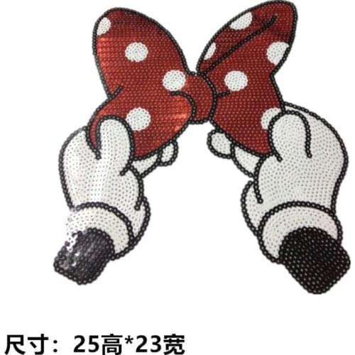 25pcs/Lot Embroidery Patches Letters Clothing Decoration Accessories Polka Dot Bow Weird Tuff Diy Iron Heat Transfer Applique