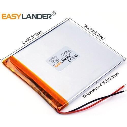 457992 3.7V 3500mAh Rechargeable li Polymer Li-ion Battery For tablet pc 7 inch 8 inch speaker DVD power bank 458095 458090