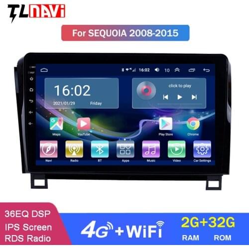 4G LTE 2G RAM 10.1 inch Car GPS Navigation For 1Toyota Tundra 2007-2013 Sequoia 2008-2018 audio vehicle radio stereo Android 10
