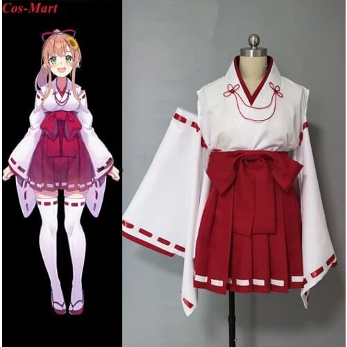 Anime Vtuber Honma Himawari Cosplay Costume Cute Mikofuku Uniform Dress Female Activity Party Role Play Clothing Custom-Make Any