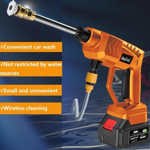EU Wireless Car Wash Gun Portable Car Water Gun Rechargeable Lithium Battery High Presseure Car Washer For Makita 18V Battery