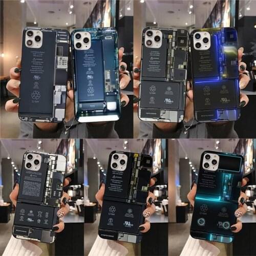Motherboard Circuit Board Phone Case For iphone 12 11 Pro Max Mini XS Max 8 7 6 6S Plus X 5S SE 2020 XR cover