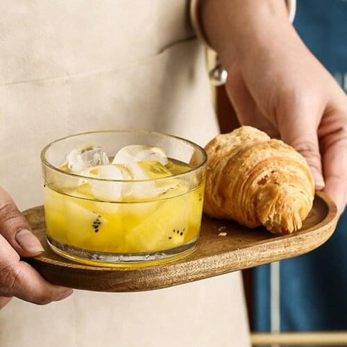 Japanese Style Wooden Dessert Plate Wooden Tray Style Oval Acacia Wooden Tray Cake Plate Tableware Plates Kitchen Accessories