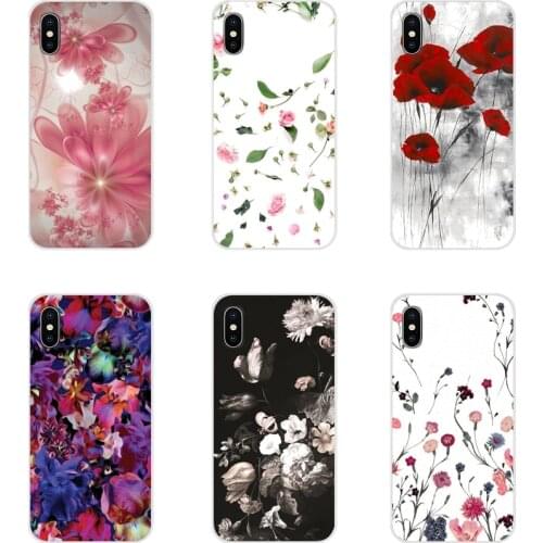 For Huawei G7 G8 P7 P8 P9 P10 P20 P30 Lite Mini Pro P Smart Plus 2017 2018 2019 Designer Case Beautiful Red Lotus Purple Flowers