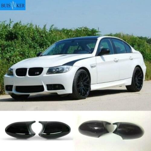 For BMW 1 3 Series E81 E82 E87 E88 E90 E91 E92 E93 Car Side Wing Mirror Cover Rear-View Caps Black high quality types