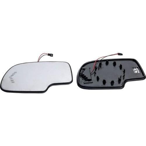 For Silverado Sierra 03-07 Heat+Turn Signal Right & Left Side Mirror Glass