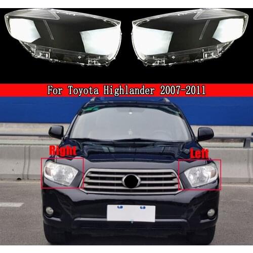 For Toyota Highlander 2007 2008 2009 2010 2011 Car Headlight Cover Clear Lens Headlamp Lampshade Shell