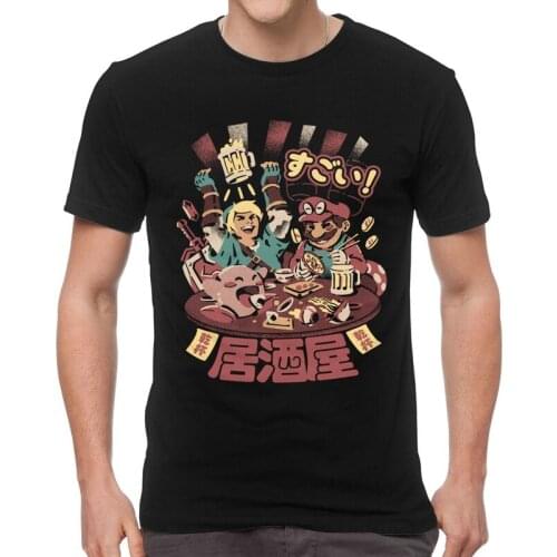 Heroes Izakaya Tshirt Men Graphic Tee Tops Cotton T Shirts Short Sleeve Funny Japanese Video Game T-shirts Gift Idea Merch