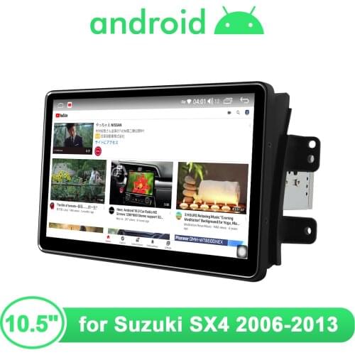 JOYING 10.5 inch Android 10.0 Head Unit Car Radio Bluetooth With GPS And Rear Camera 1280*720 IPS 4G HD For Suzuki SX4 2006-2013