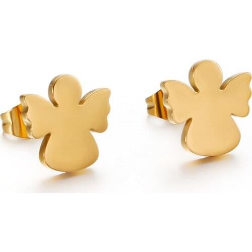 Korean fashion cute titanium steel animal elephant earrings stainless steel Drop Earrings female popular jewelry