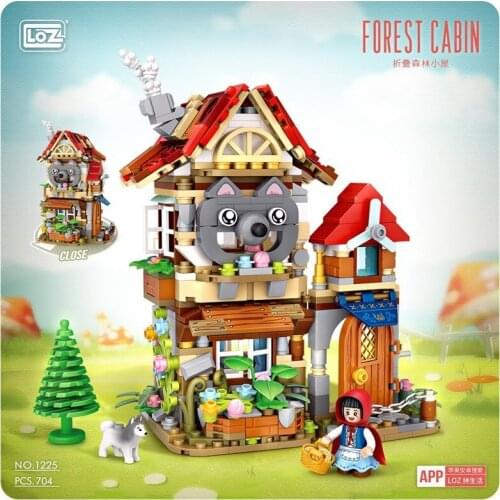 LOZ Mini Blocks Fun Fairy Tale Toys for Children Building Bricks Juguetes Anime Kids Gifts Girls Present Dwarf Hut 1225-1226