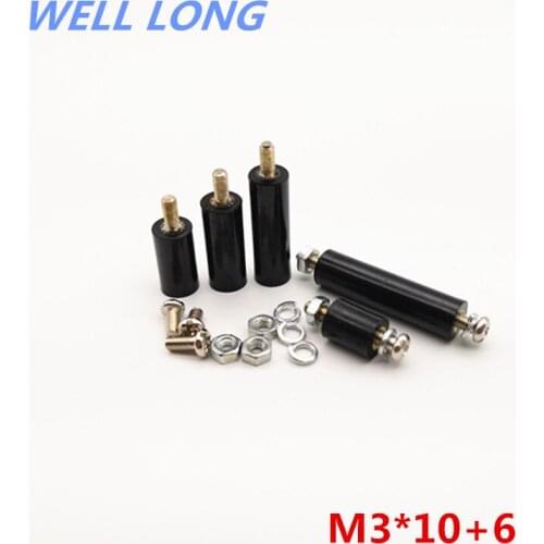 M3*10mm Bakelite column Black isolation support column Built-in copper core isolation column Insulation isolation column M3 kit