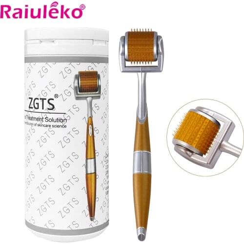 ZGTS 192 Derma Roller Microneedling 0.2/0.25/0.3mm Needles Length Titanium Dermoroller Microniddle Roller For Face Hair Growth