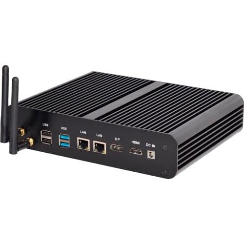 4K DDR4 with DP HDMI Fanless Mini PC Intel Dual Core i7 6567U 4MB Cache Mini Computer up to 32G RAM