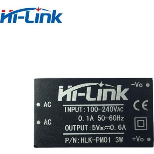 Free Shipping Original Hi-Link AC DC 5V 3W Mini 220v Isolated Switch Mode Power Module Supply HLK-PM01