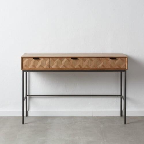 NATURAL console Wood/METAL SALON 120X40X77 CM