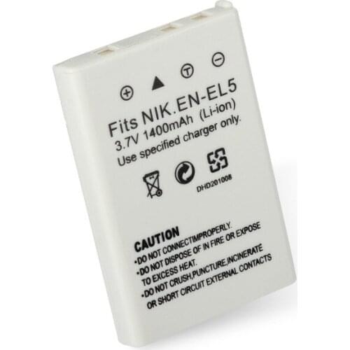 New EN-EL5 ENEL5 Battery 3.7V 1400mAh Rechargeable Camera Battery for Nikon Coolpix P4 P5000 P5100 P6000 P80 P90 P100 P500 P510