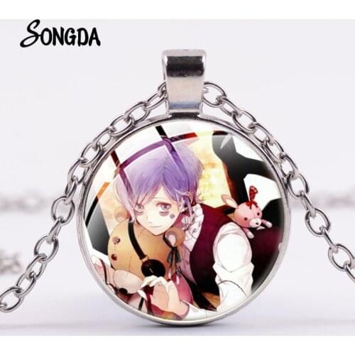 Diabolik Lovers Necklace Cartoon Figure Komori Yui Sakamaki Shu Pendant Necklaces Women Party Gifts Bronze Silver Plated