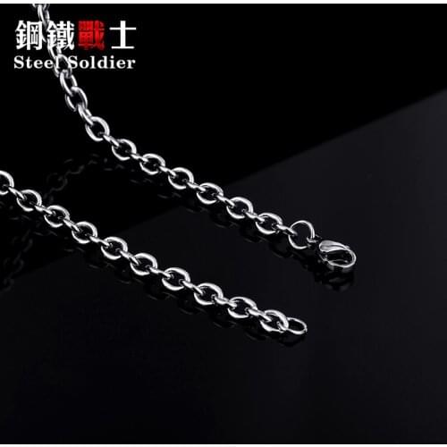 Steel soldier O design stainless steel necklace exquistite trendy fashoion men women titaniums steel jewelry wholesale
