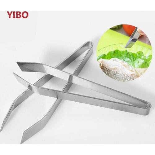 Stainless steel fish bone pliers plucking hair removal pliers pulling chicken hair duck hair pull fish bone clip kitchen utensil