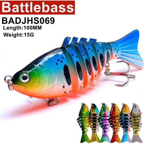 BATTLEBASS 10cm 15g Sinking Wobblers For Pike Bass Fishing Lure Multi Jointed Swimbait Hard Bait Artificial Bait Fishing Tackle