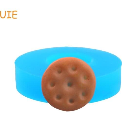 QYL006U 14mm Round Biscuit Silicone Push Mold - Cake Decoration, Fondant, Baking Tools, Cookie, Candy, Resin, Polymer Clay, Soap
