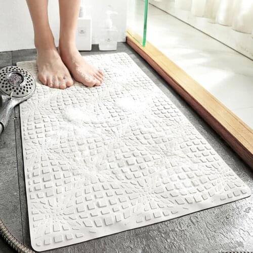 Rubber Bathroom Shower Mat Solid Color Non-slip Waterproof Bath Mat Household Anti-fall Home Decor for Hotel Toilet Bhati Bhati