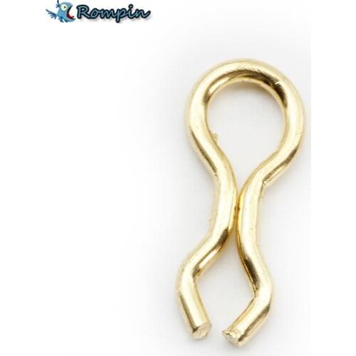 Rompin 50pcs/lot Fishing snaps fishing Swivels Tackle Accessories Connector Fishing Plumbs brass splay ring 8 SHAP RING