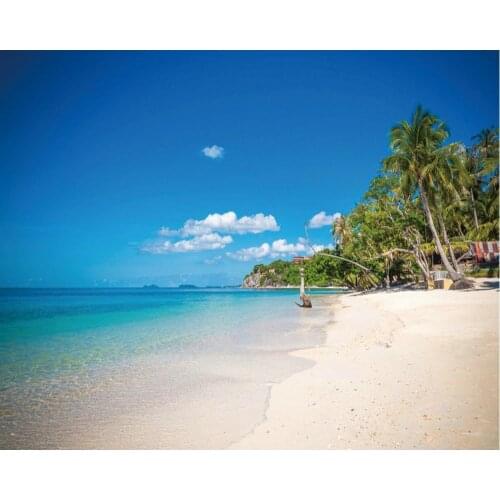 Tropical Beach Natural Plants Backdrop Baby Shower Party Birthday Room Decor Photo Booth Studio Prop