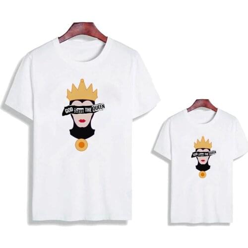 Family Matching Clothes Summer Short Sleeve Casual White O-neck Tshirts Mommy And Me Daughter Kids Tee Shirts Family Look Tops