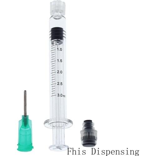 3ml Luer Lock Syringe (Gray Piston) with 18G Needle Reusable Pack of 2