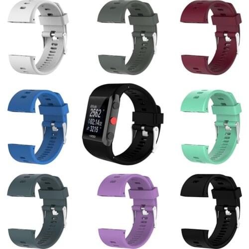 Silicone Replacement Wrist Watch Band for Polar V800 Smart Bracelet with Tool Smart watch Strap for Men Women Black White Blue