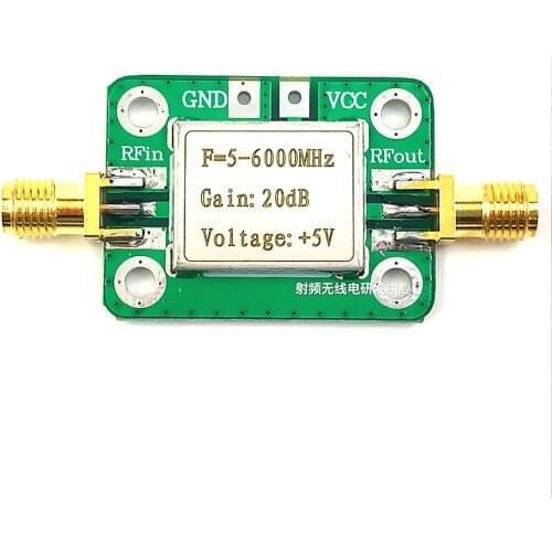 LNA 5M--6000 MHZ Gain:20dB Broadband RF amplifier FOR FM HF VHF / UHF Ham Radio Radio frequency signal